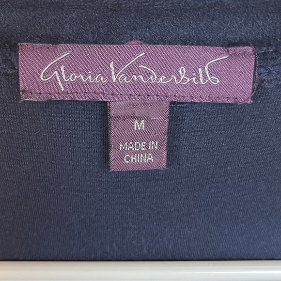 Gloria Vanderbilt Dark Blue Polyester Long Sleeve Sweater Size Medium - Picture 2 of 8